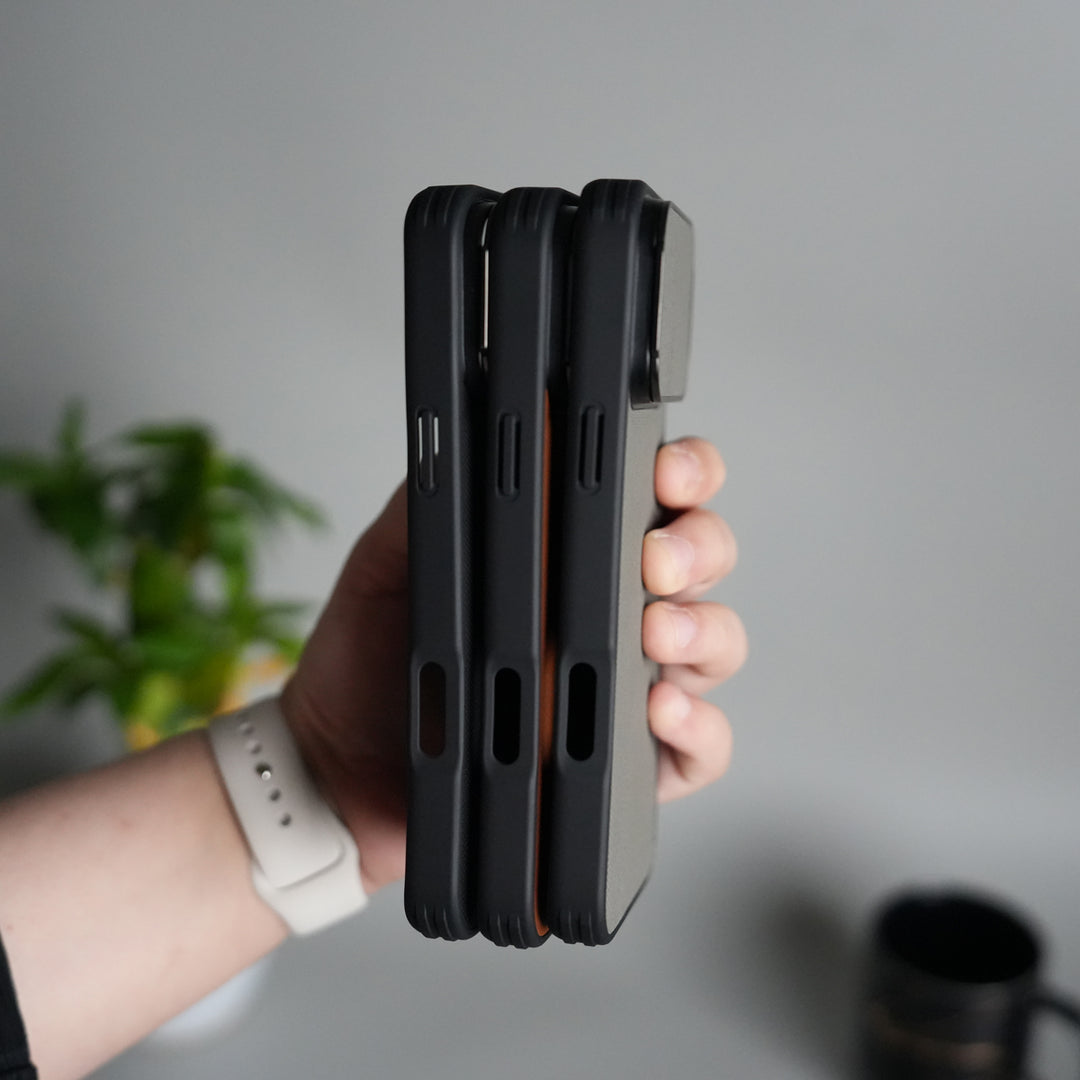 iPhone 17 Series Metal Camera Cap Stand Case Cover