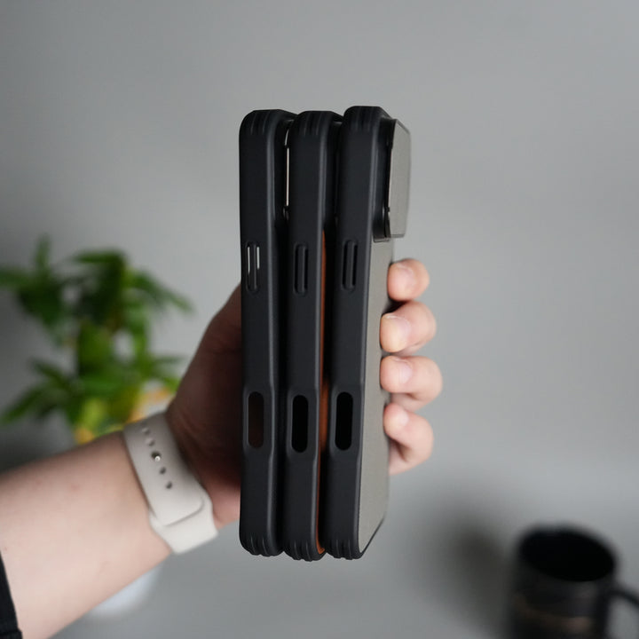 iPhone 17 Series Metal Camera Cap Stand Case Cover