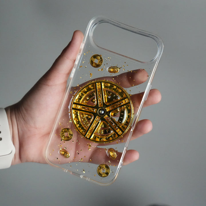 iPhone 17 Series Premium Rotation Dollar Bracelet Wristband Chain Phone Case Cover