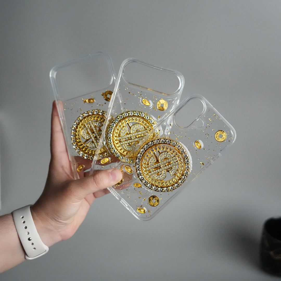 iPhone 17 Series Premium Rotation Dollar Bracelet Wristband Chain Phone Case Cover