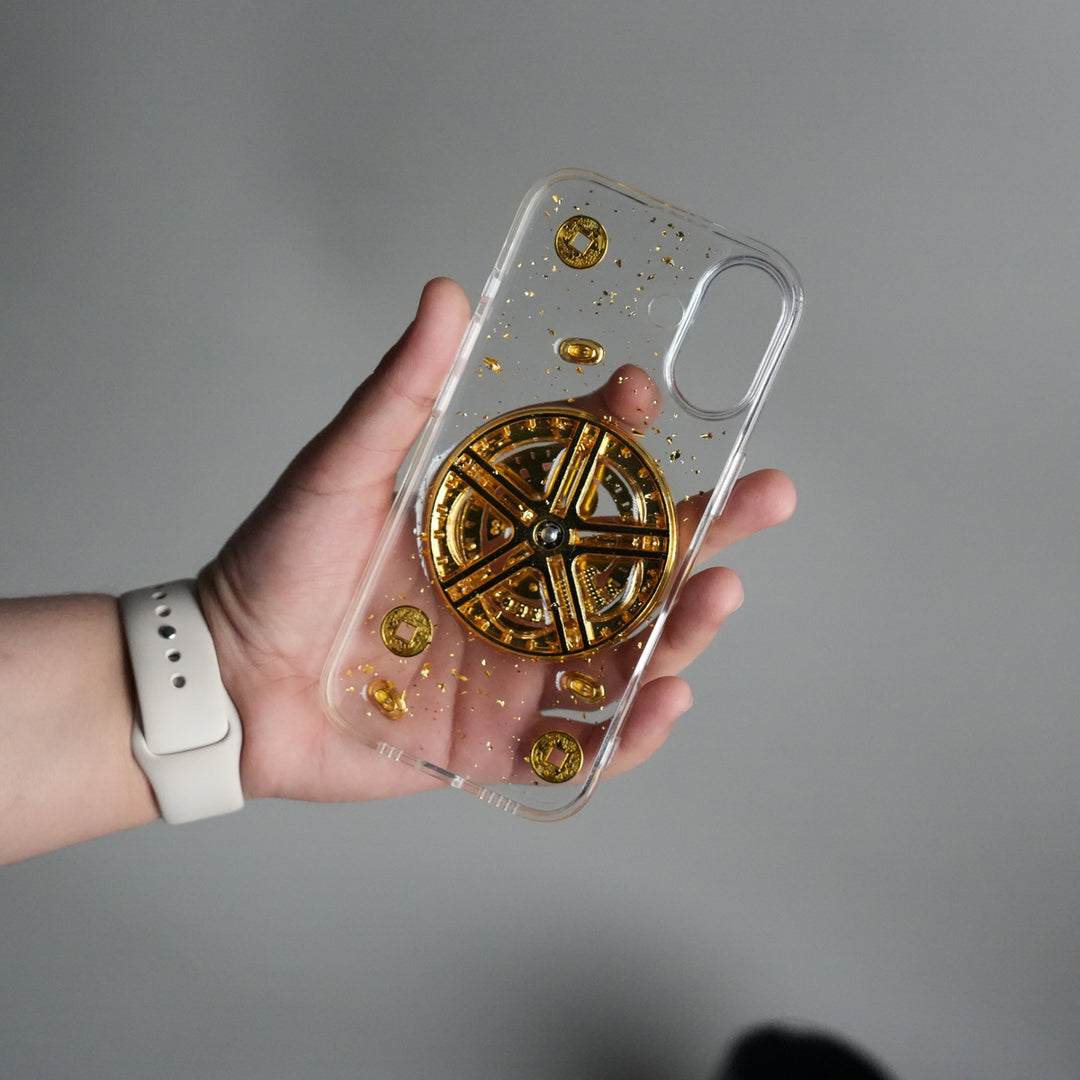 iPhone 17 Series Premium Rotation Dollar Bracelet Wristband Chain Phone Case Cover