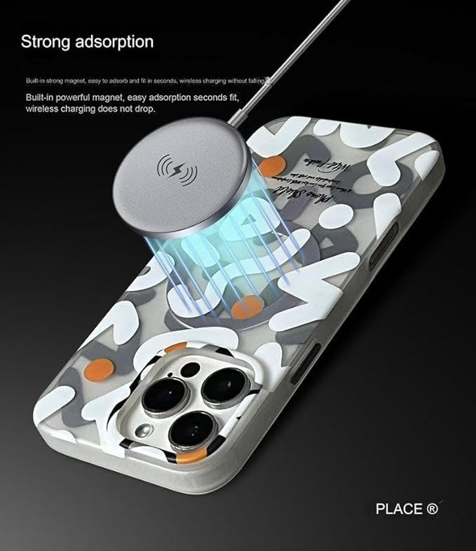 iPhone Geometric Graffiti Shockproof MagSafe Case Cover