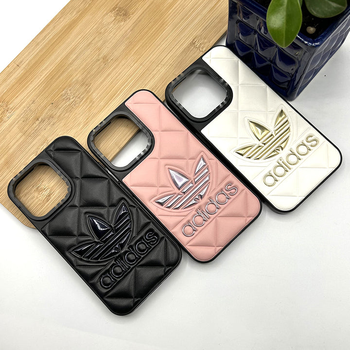iPhone Luxury Sports Brand Puff PU Leather Case Cover