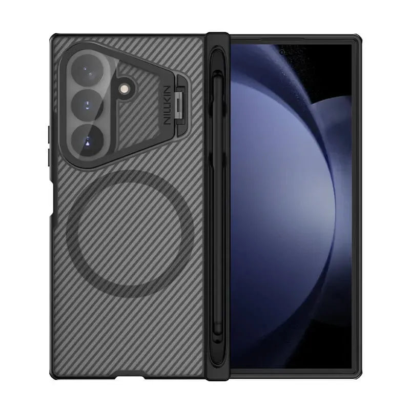 Nillkin Camshield Prop Magnetic Clear version Transparent Lens Guard Edition Pen holder Version Camera protective cover case for Samsung Galaxy Z Fold 8 Ultra (Fold8 Ultra 5G)