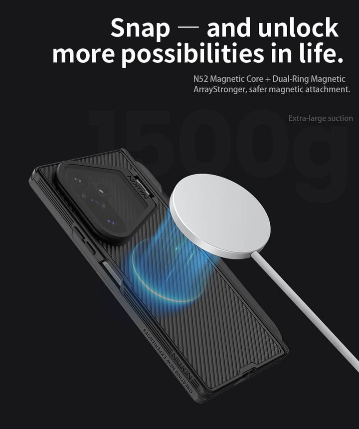 Nillkin Camshield Prop Magnetic Transparent Lens Guard Edition Pen holder Version Camera protective cover case for Samsung Galaxy Z Fold 8 Ultra (Fold8 Ultra 5G)