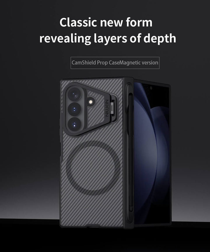 Nillkin Camshield Prop Magnetic Clear version Transparent Lens Guard Edition Pen holder Version Camera protective cover case for Samsung Galaxy Z Fold 8 Ultra (Fold8 Ultra 5G)