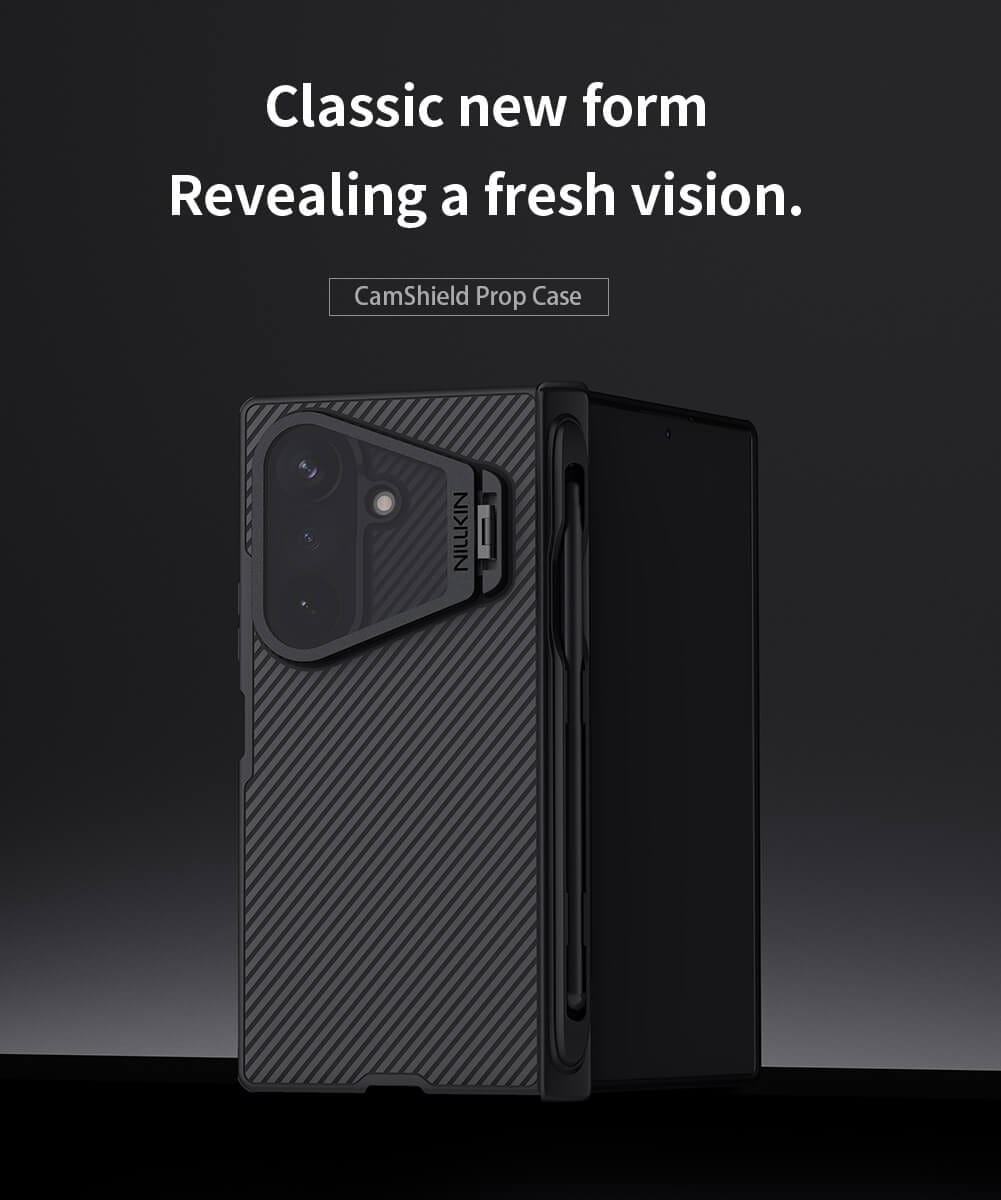 Nillkin Camshield Prop Magnetic Transparent Lens Guard Edition Pen holder Version Camera protective cover case for Samsung Galaxy Z Fold 8 Ultra (Fold8 Ultra 5G)