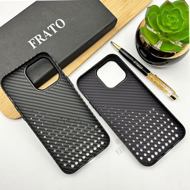 iPhone Premium Carbon Fiber Texture Ballistic Case Cover