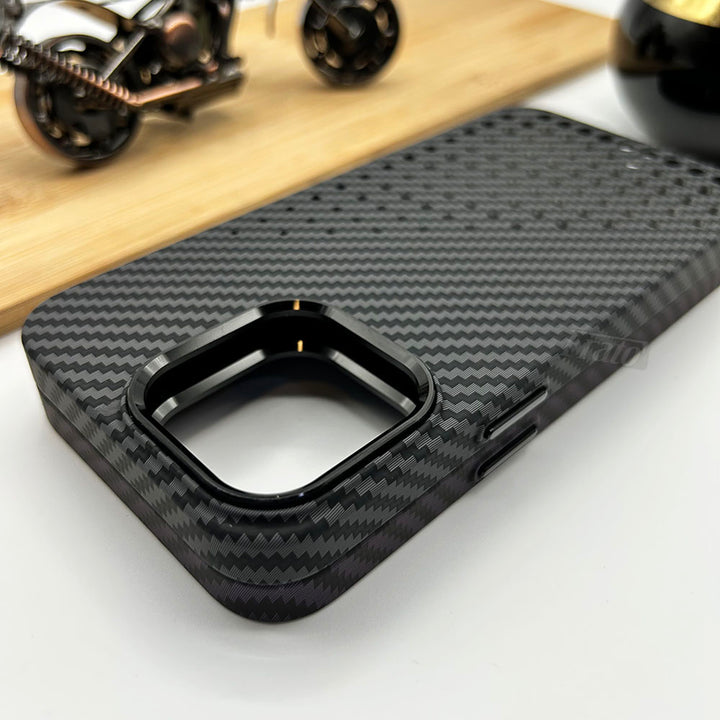 iPhone Premium Carbon Fiber Texture Ballistic Case Cover