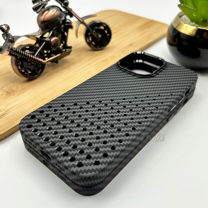 iPhone Premium Carbon Fiber Texture Ballistic Case Cover