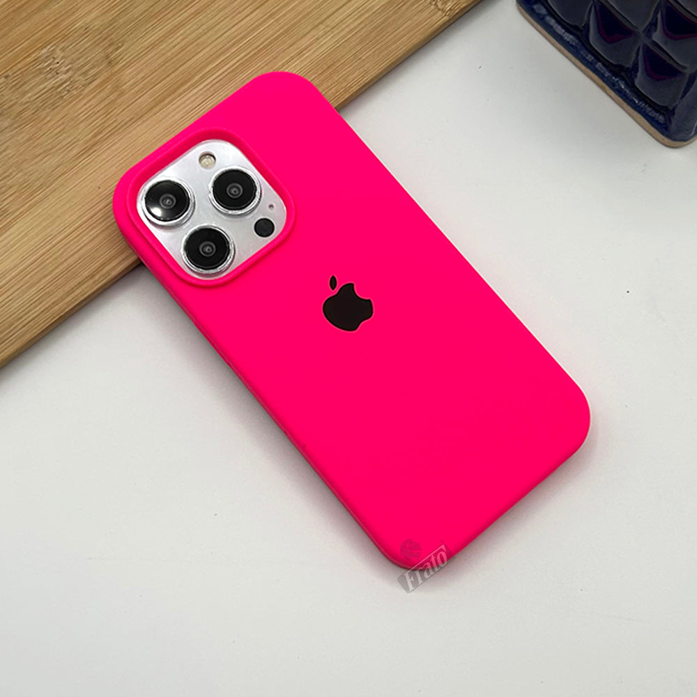 iPhone Silicone Case Cover ( Neon Pink )