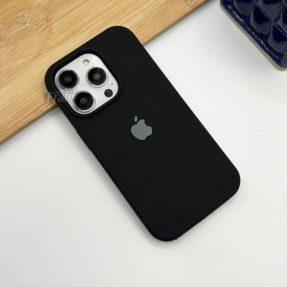 iPhone 15 Series Liquid Silicone Case Cover Black