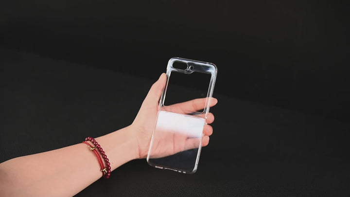 Samsung Galaxy Z Flip 5 Transparent Crystal Non Yellow Hard Shell Cover Case