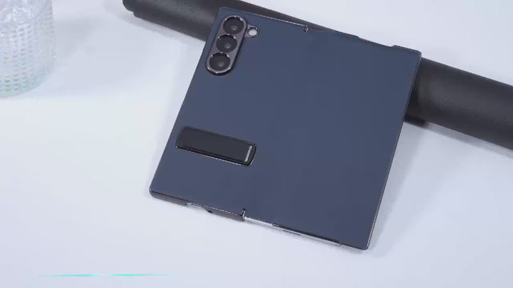 Flip Cover with Metal Kickstand for Samsung Galaxy Z Fold 8 Ultra | PU Leather Protective Case