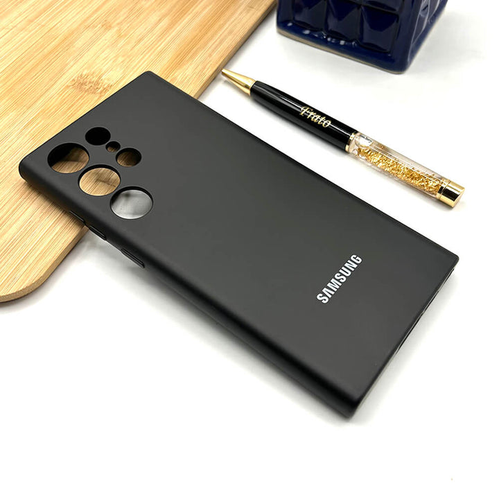 Samsung Galaxy S24 Ultra Liquid Silicone Case Cover (Black)