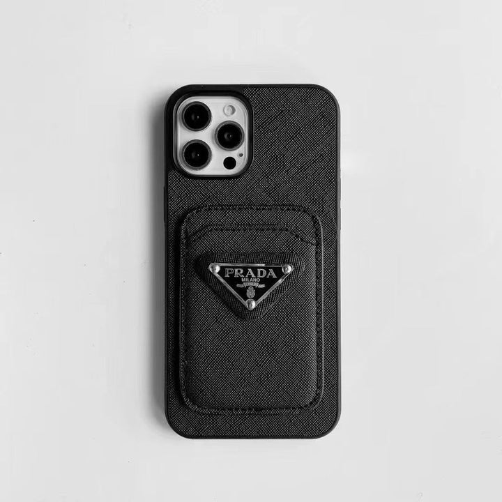 iPhone Luxury Brand Card Holder Leather Case Cover