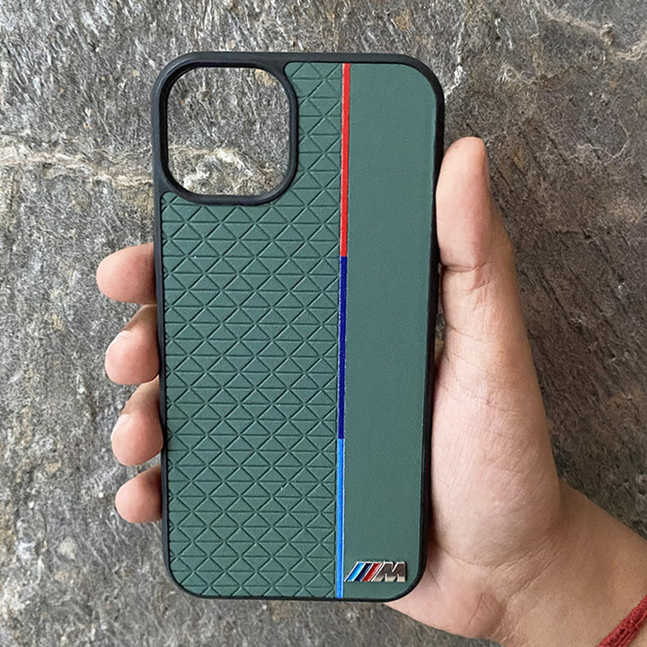 iPhone BMW M Performance Sports Car Logo dual Shade Design Case Cover - Pine Green