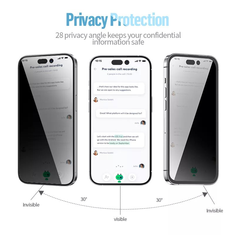 Privacy HD Privacy AntiPeep Tempered Glass For iPhone