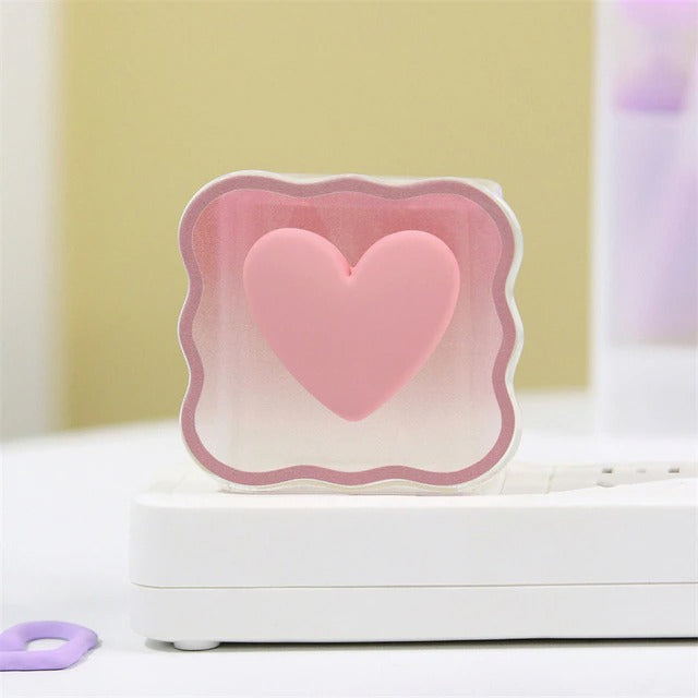 Love Heart Transparent Cable Protector and Adapter Case For iPhone Charger