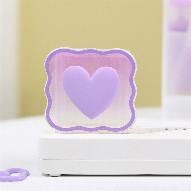 Love Heart Transparent Cable Protector and Adapter Case For iPhone Charger