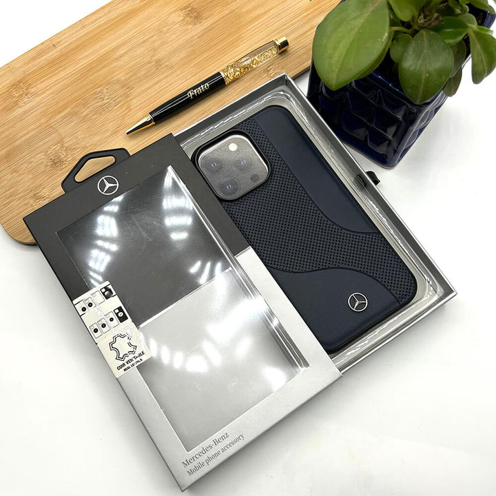 iPhone Mercedes Black Leather Case Cover