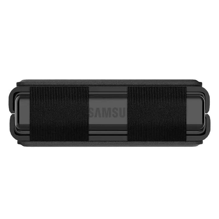 Samsung Galaxy Z Flip 4 5G Qin Vegan leather Cover ( Black )