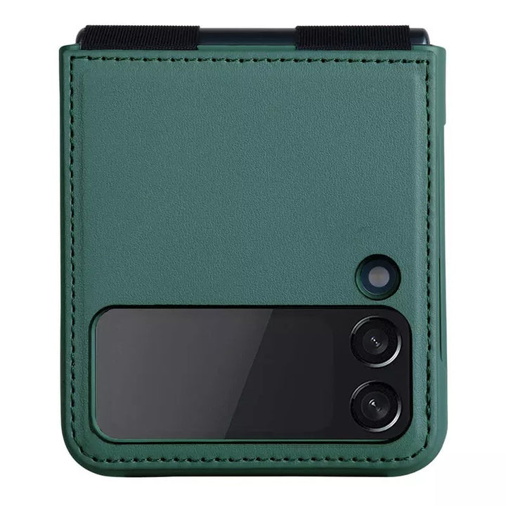 Samsung Galaxy Z Flip 4 5G Qin Vegan leather Cover ( Green )