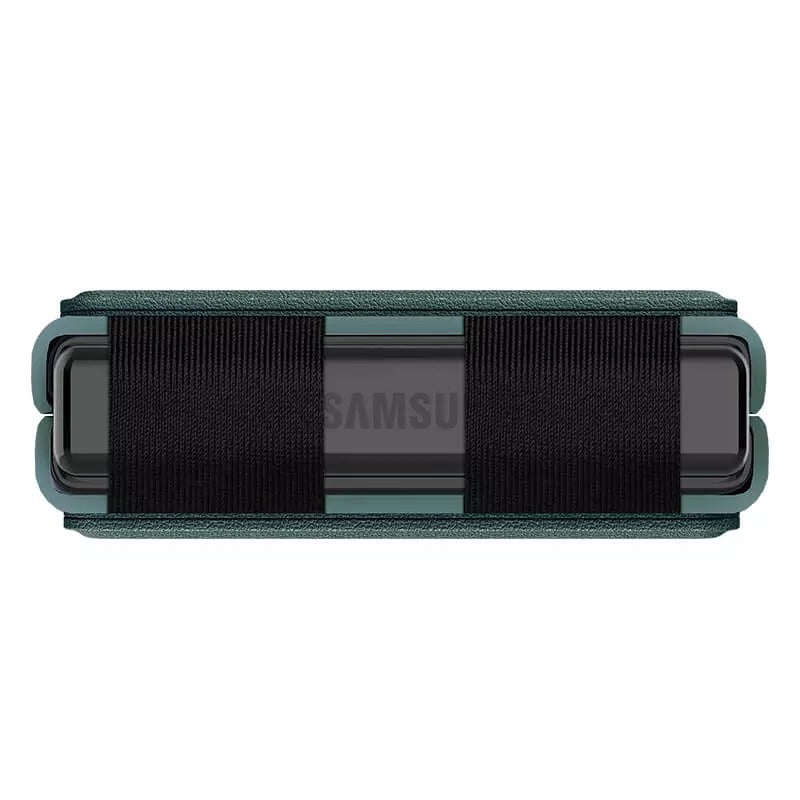 Samsung Galaxy Z Flip 4 5G Qin Vegan leather Cover ( Green )
