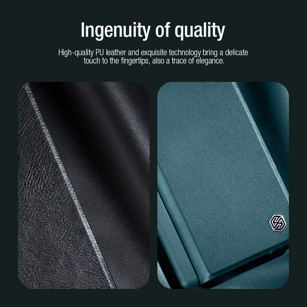 Nilkin Samsung Galaxy Z Fold 4 5G Qin Pro Leather Flip Cover ( Black )