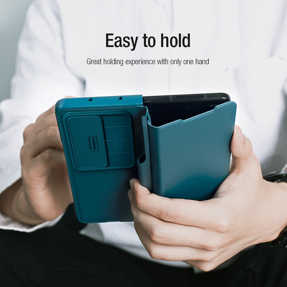 Nillkin Samsung Galaxy Z Fold 5 5G Qin Pro Leather Flip Cover ( Brown )