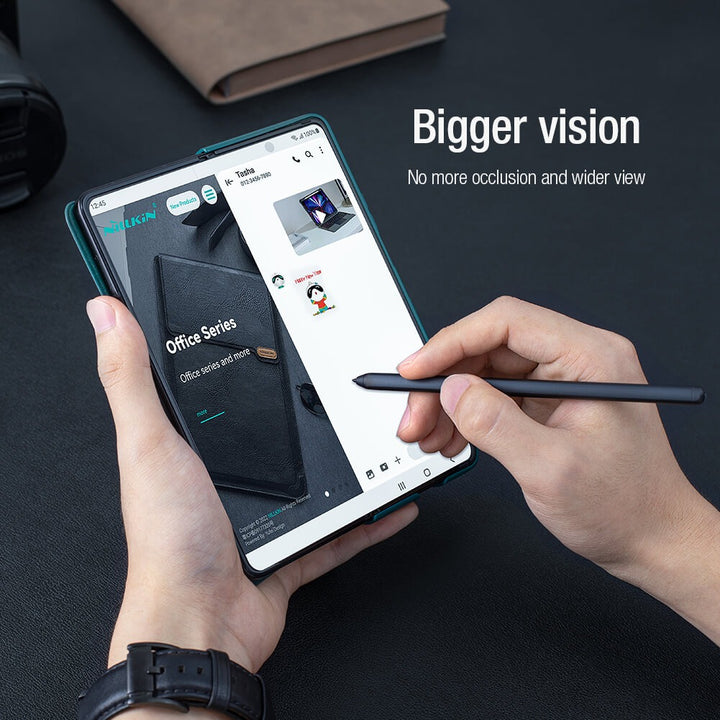 Nilkin Samsung Galaxy Z Fold 4 5G Qin Pro Leather Flip Cover ( Black )