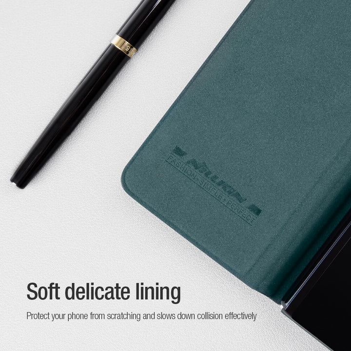 Nillkin Samsung Galaxy Z Fold 5 5G Qin Pro Leather Flip Cover ( Brown )