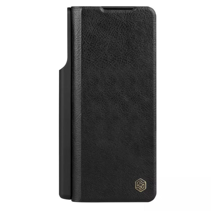 Nilkin Samsung Galaxy Z Fold 4 5G Qin Pro Leather Flip Cover ( Black )