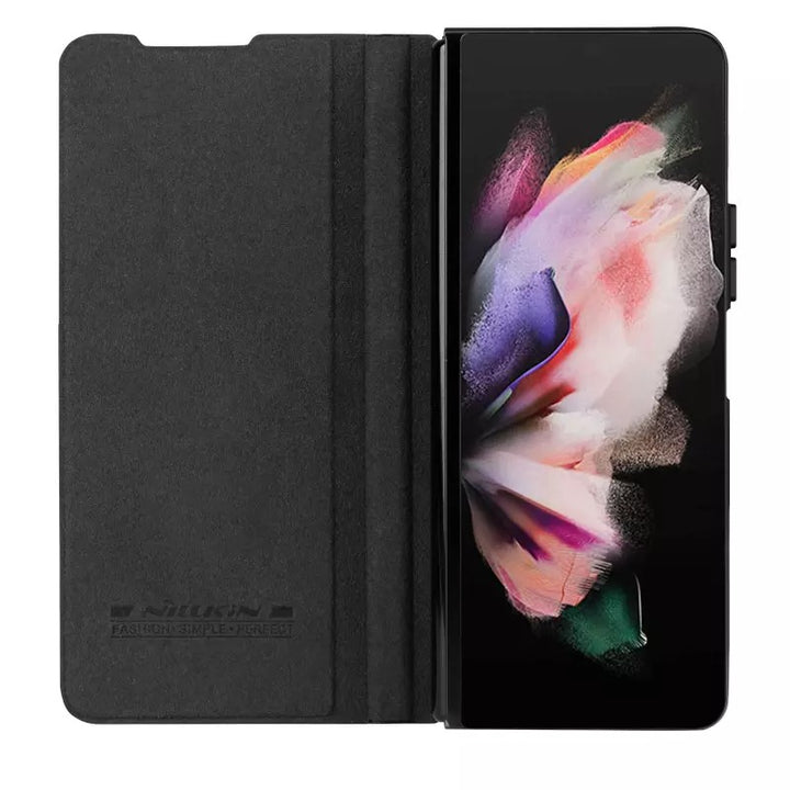 Nilkin Samsung Galaxy Z Fold 4 5G Qin Pro Leather Flip Cover ( Black )