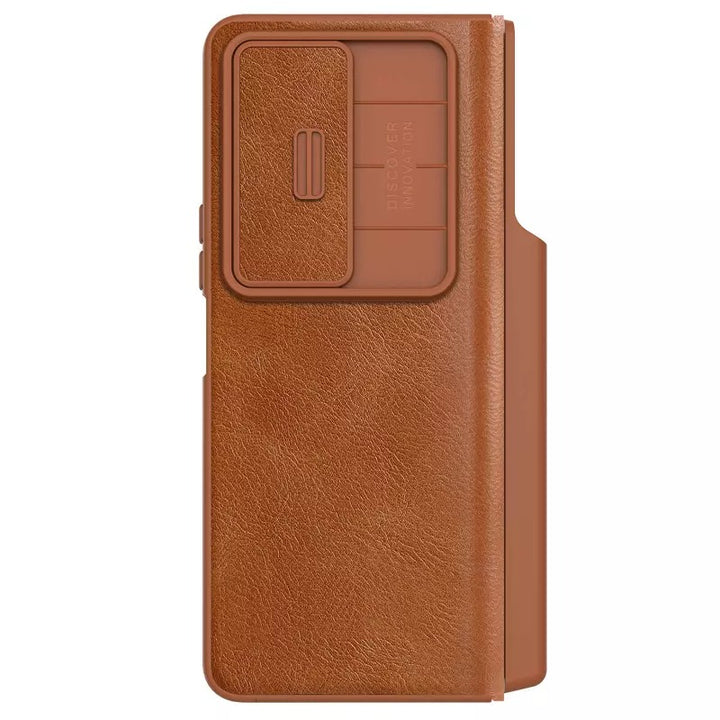 Nillkin Samsung Galaxy Z Fold 4 5G Qin Pro Leather Flip Cover ( Brown )