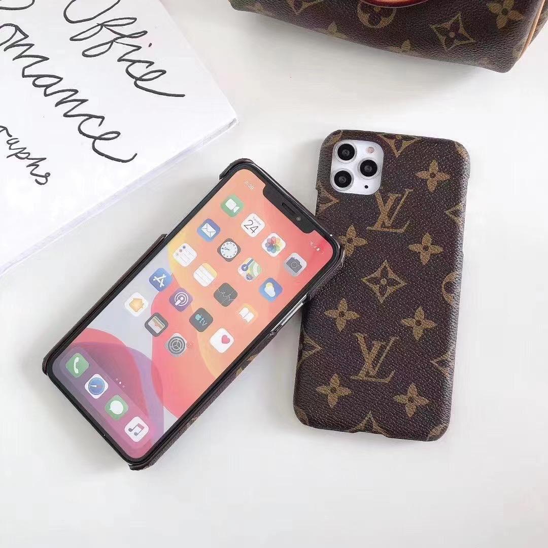 iPhone Luxury Leather Brand Phone Case ( Dark Brown ) – FRATO