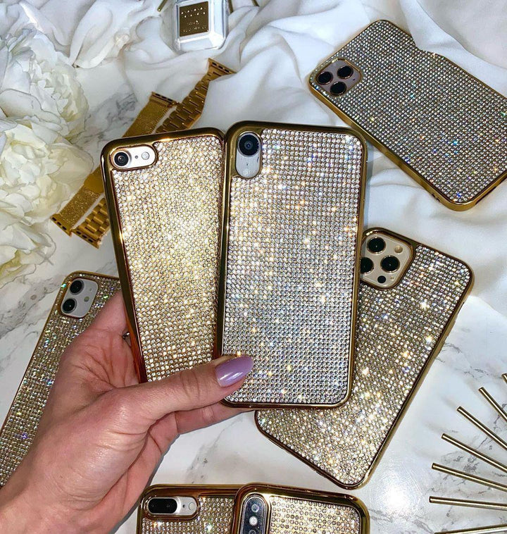 Luxury Diamond iPhone Case Cover Golden