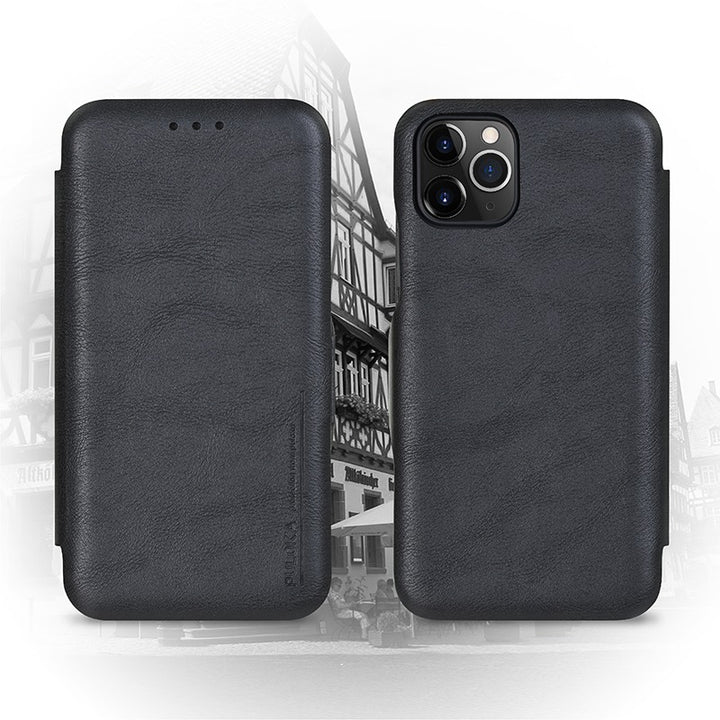 Premium iPhone PU Leather Flip Cover