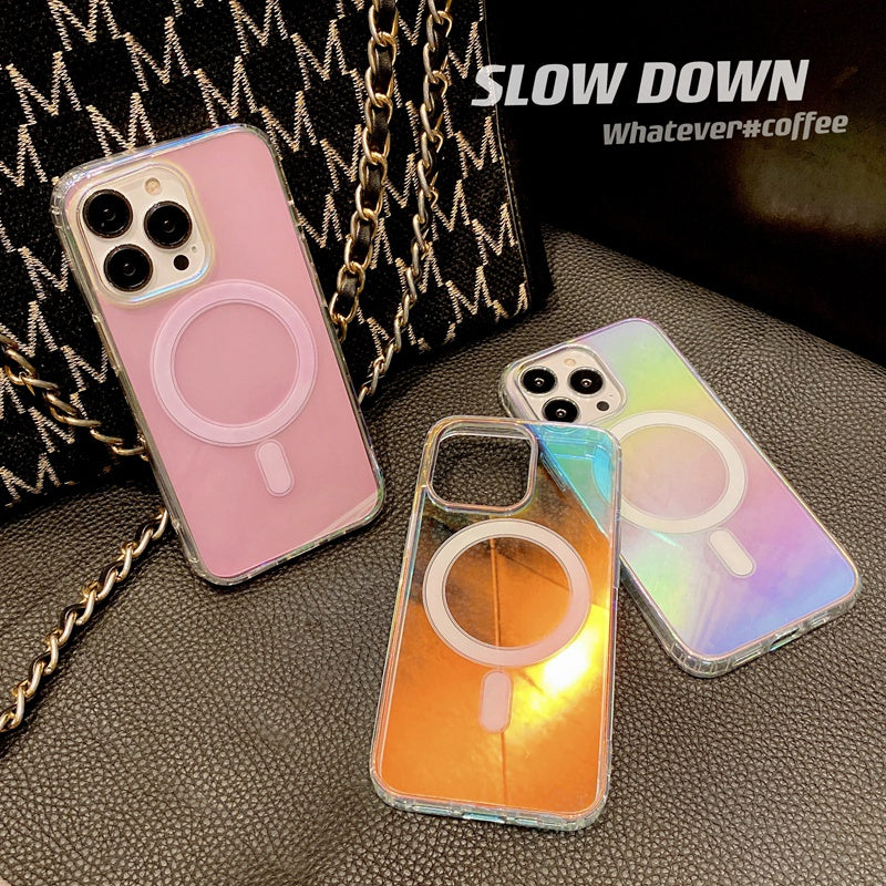 iPhone Color Plating Clear Magsafe Silicone Cover