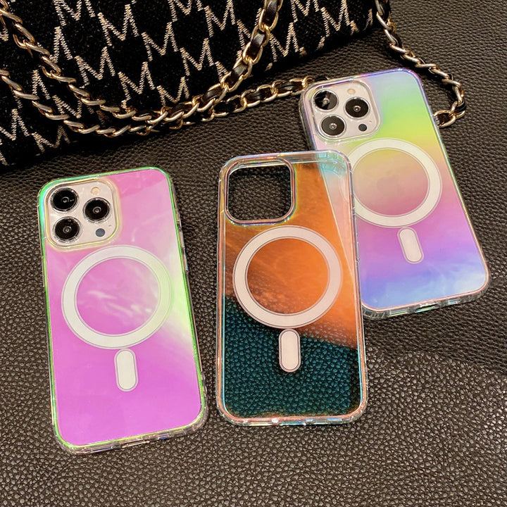 iPhone Color Plating Clear Magsafe Silicone Cover