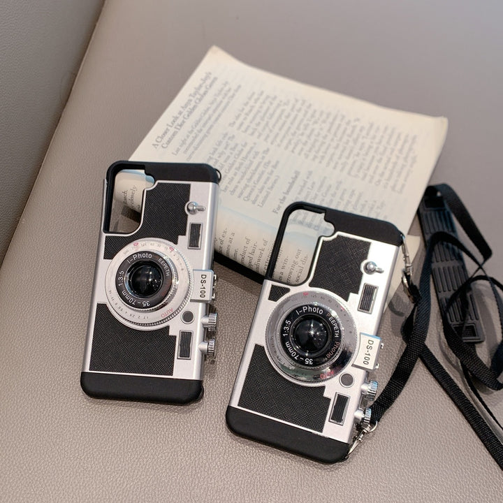 Samsung S22 Ultra 3D Retro Vintage Camera Case Cover