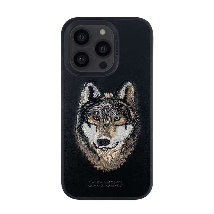 iPhone Luxury Santa Barbara Leather Savana Series Wolf Back Cover