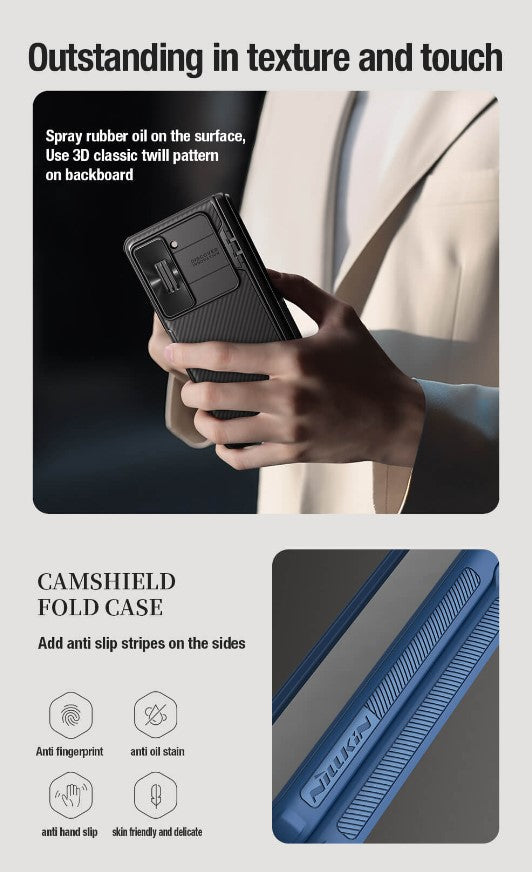 Samsung Galaxy Z Fold 5 Nillkin Camshield Camera Protective Case With S Pen Holder (Black)