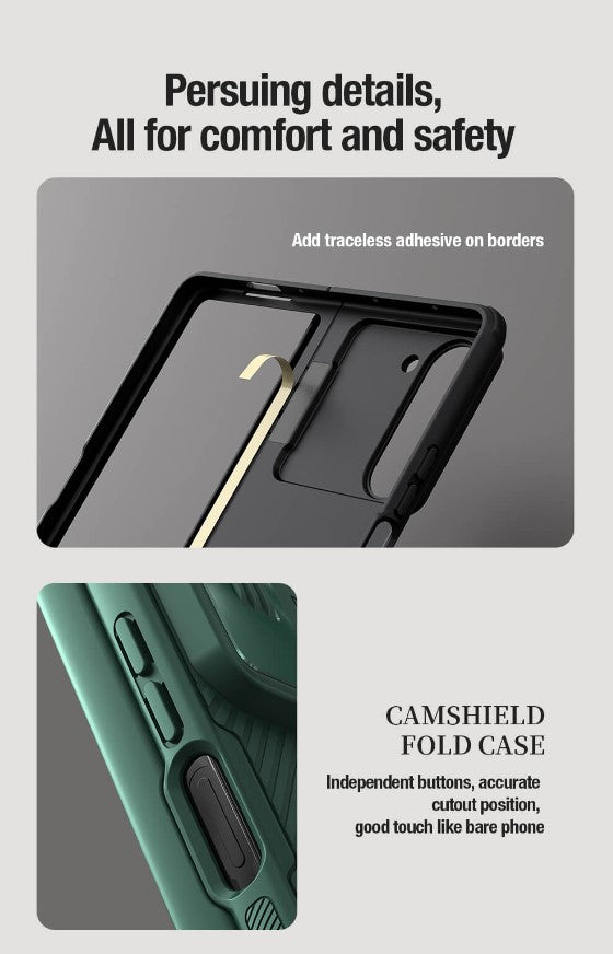 Samsung Galaxy Z Fold 5 Nillkin Camshield Camera Protective Case With S Pen Holder (Black)