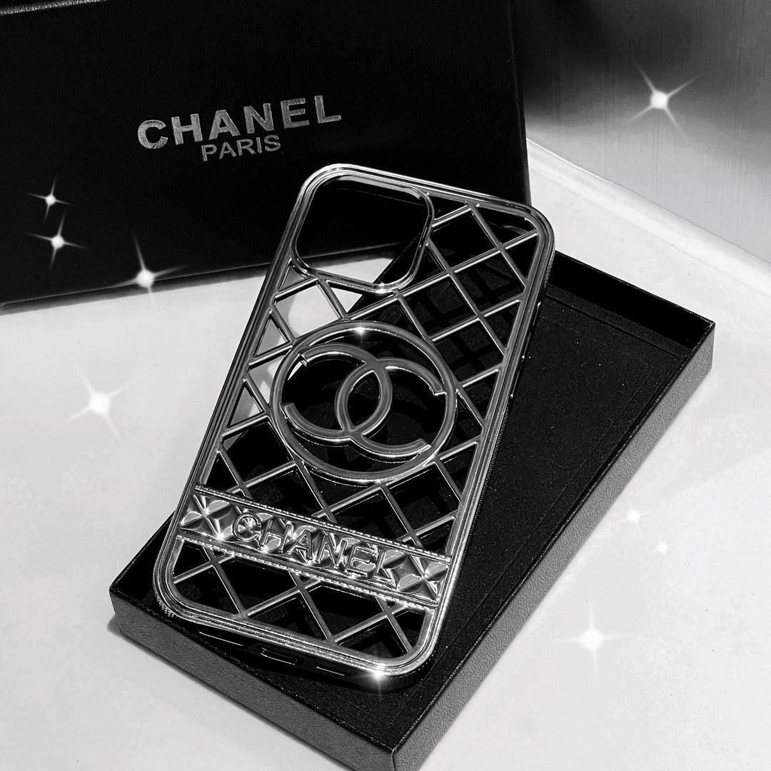 iPhone Luxury Brand CC Chrome Case Cover