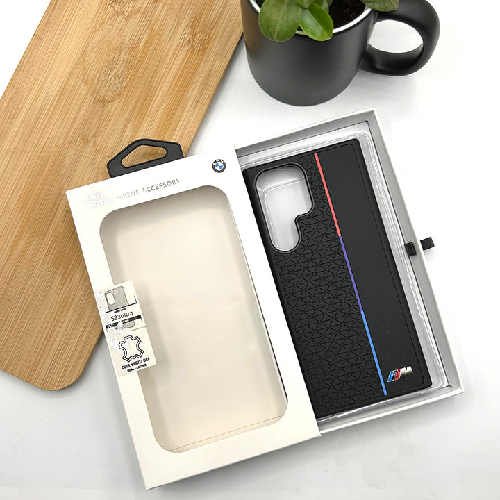Samsung S23 Ultra BMW M Performance Sports Car Logo dual Shade Design Case Cover