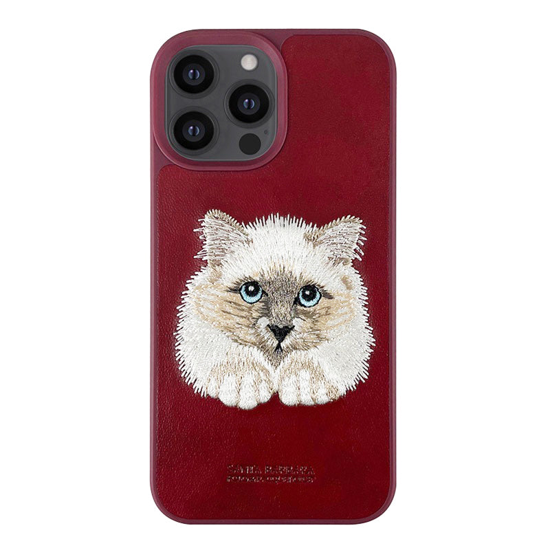 iPhone Luxury Santa Barbara Leather Savana Series Cat Back Cover freeshipping - Frato