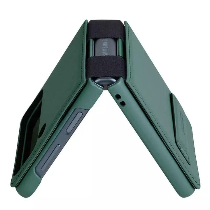 FRATO Flip 4 Collection Samsung Galaxy Z Flip 4 5G Qin Vegan leather Cover ( Green )