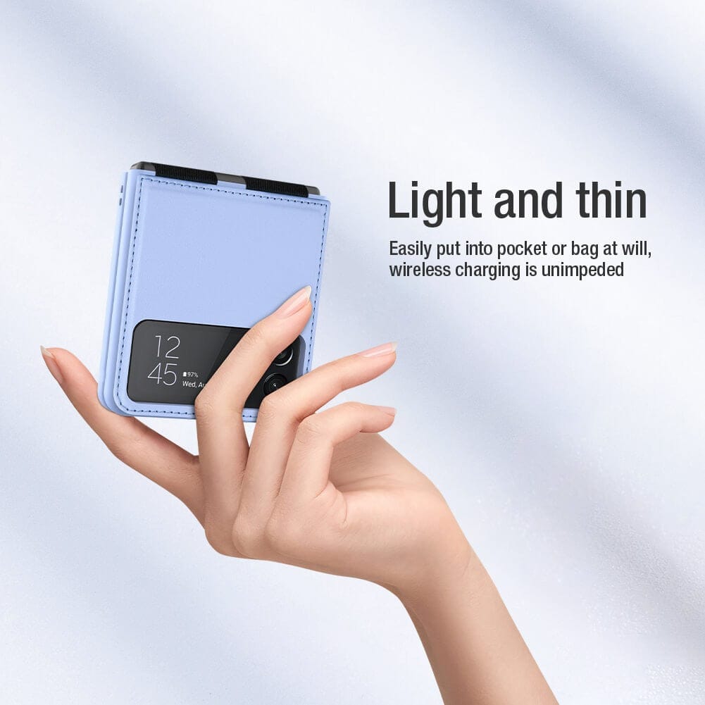 FRATO Flip 4 Collection Samsung Galaxy Z Flip 4 5G Qin Vegan leather Cover ( Lilac )