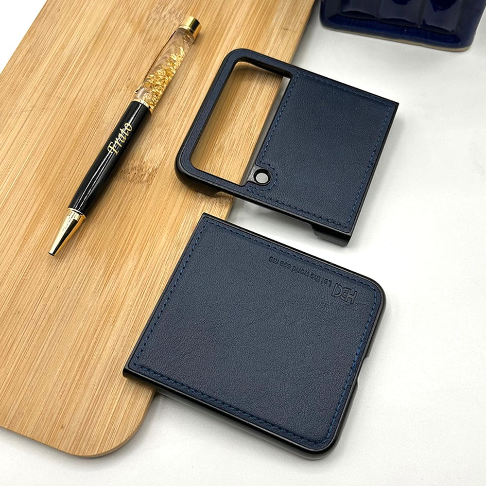 FRATO Flip 4 Collection Samsung Z Flip 4 PU Leather Stitch Design Case Cover